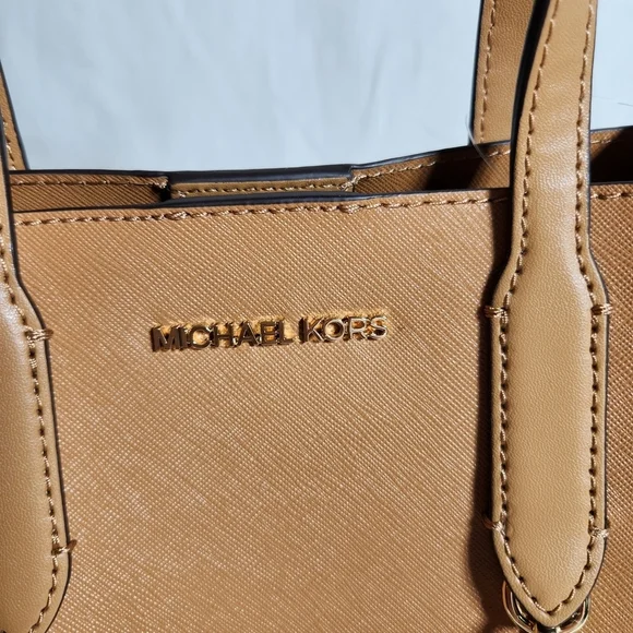 Michael Kors Vincent Small Tan Leather Tote Bag New With Tags And Packaging - Picture 3 of 14